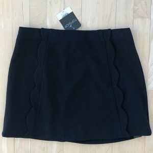 Topshop Black Mini Skirt with Scallop Details